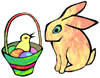 bunny and chick easter clip
