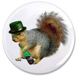 irish drinking squirrel button