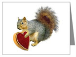 squirrel valentine card at cafepress