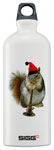 santa squirrel with horn sigg water bottle