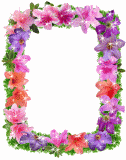 flower glitter animated border
