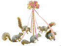 squirrels around the maypole animated gif