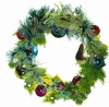 Glittering xmas wreath animated gif from www.catsclips.com.