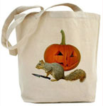 squirrel carving pumpkin bag
