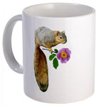 squirrel flower mug