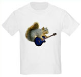 squirrel blue guitar shirt at cafepress