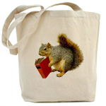 squirrel with book bag from cafepress