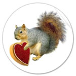squirrel valentine sticker