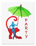 drink mermaid monkey party invitations