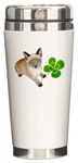 kitten clover travel mug